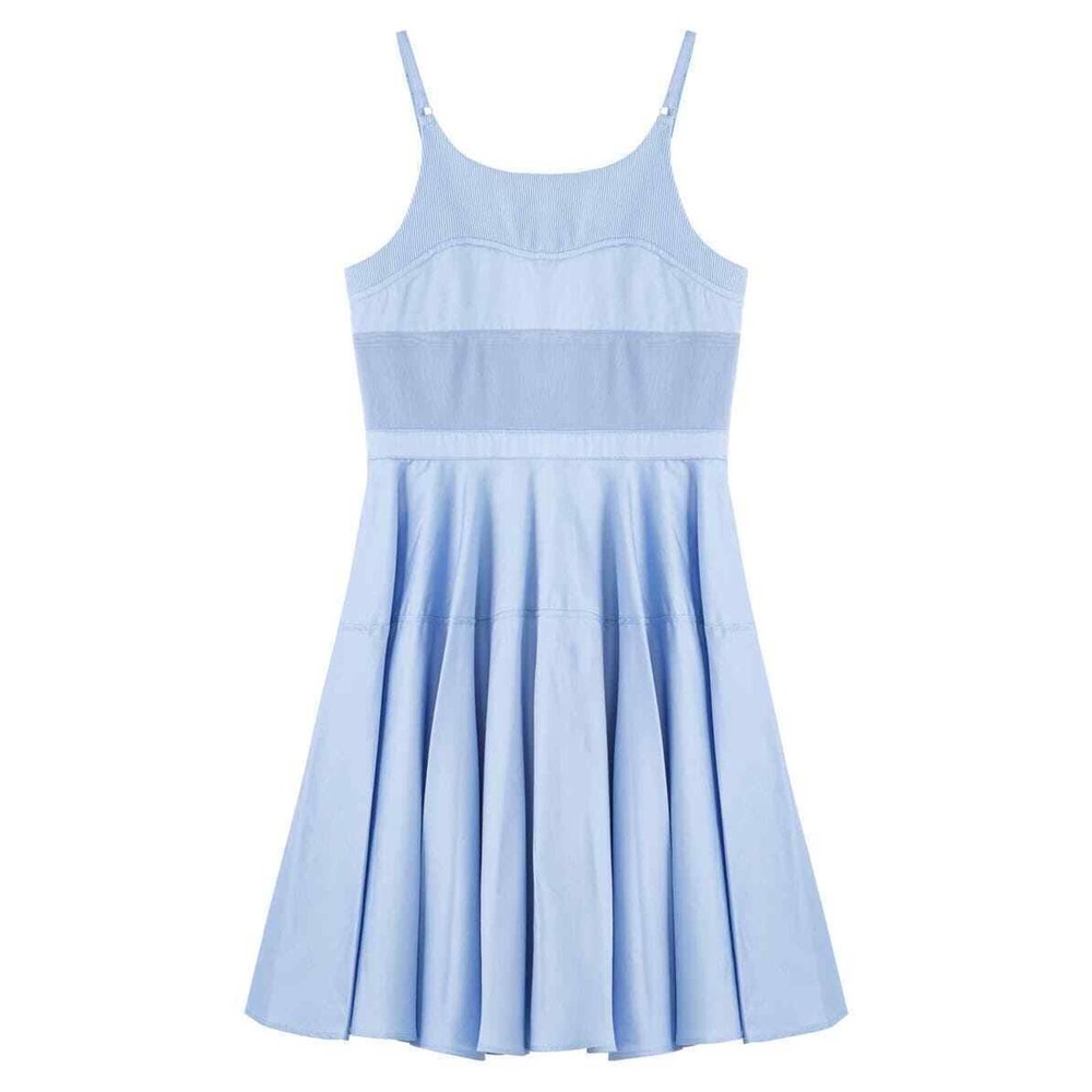 Truce Nordstrom Fit & Flare Cotton Sleeveless Dress Little Girls Small S Blue